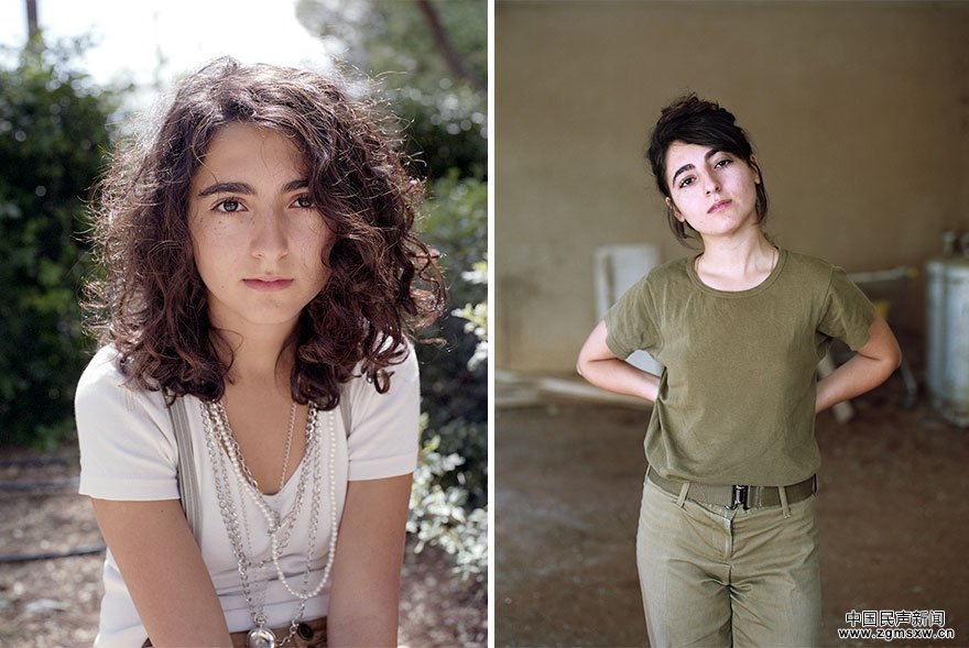 摄影师记录5年前后 6名以色列少女的变化